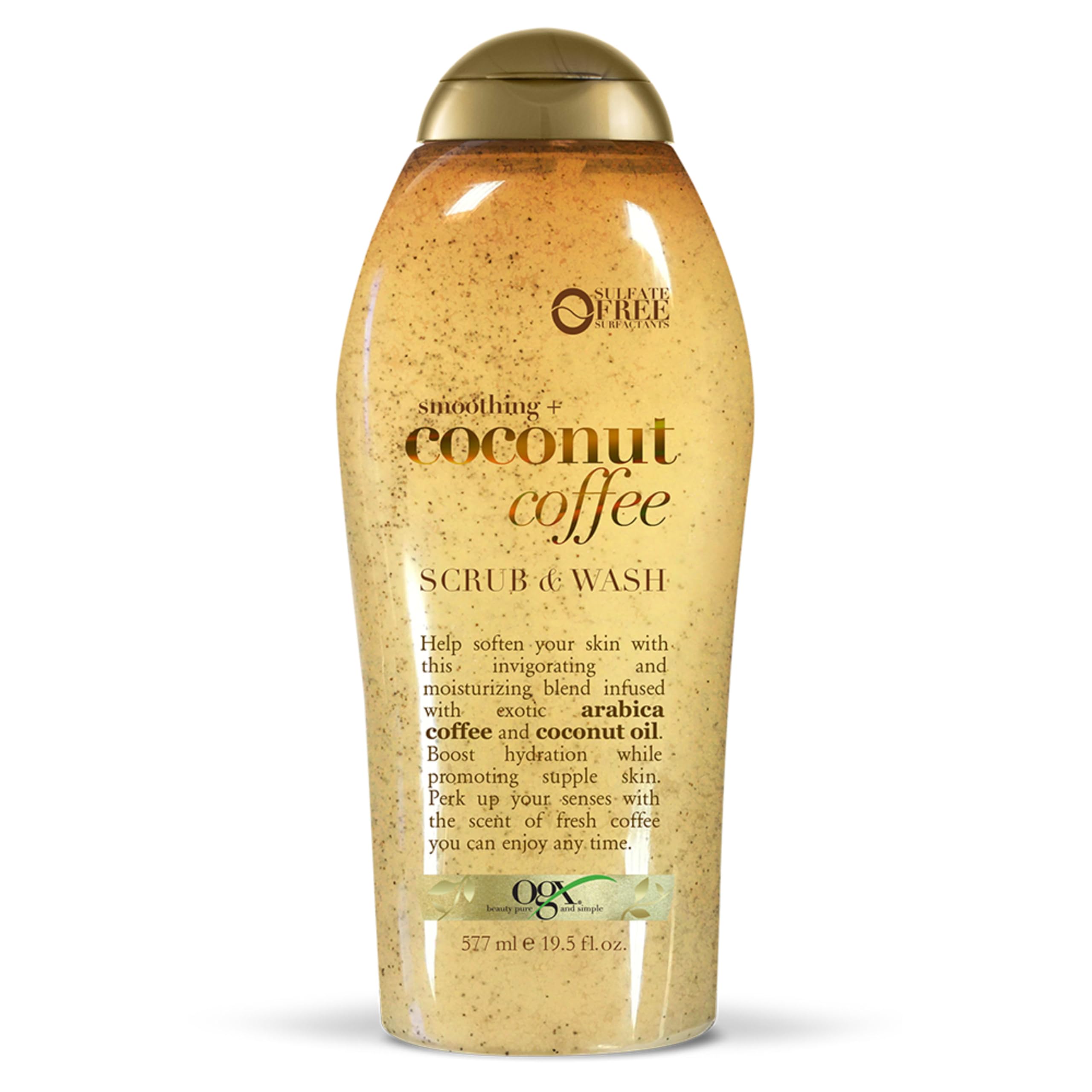 OGX Smoothing + Coconut Coffee Scrub & Wash 577ml