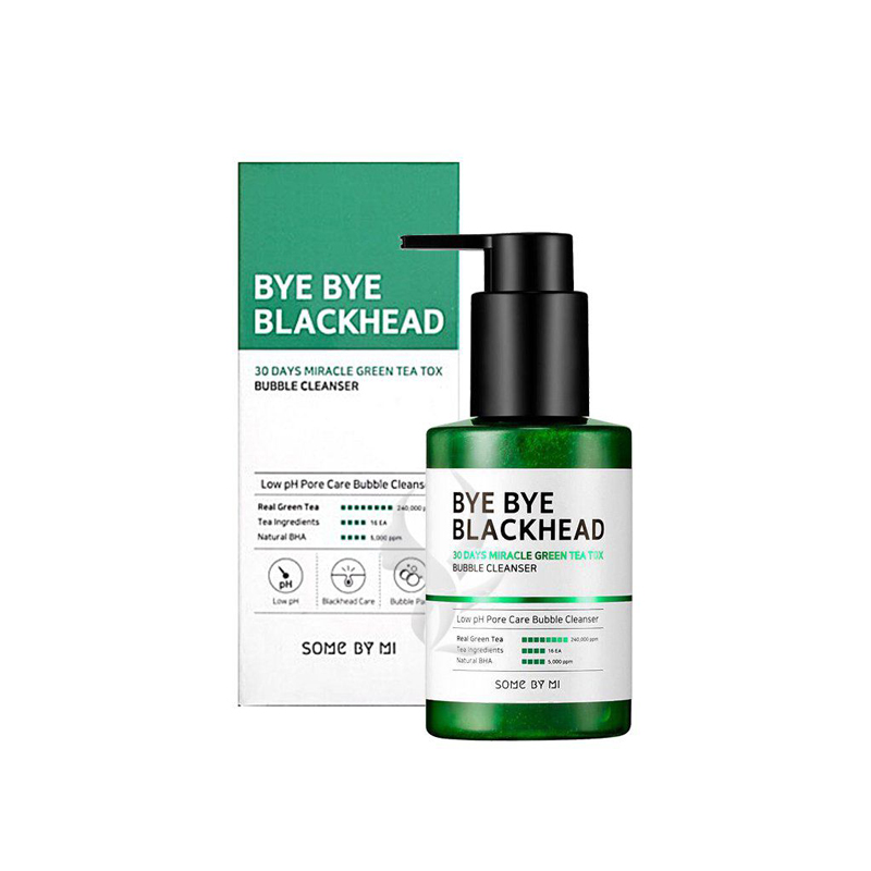Some By Mi Bye Bye Blackhead 30 Days Miracle Green Tea Tox Bubble Cleanser 120g