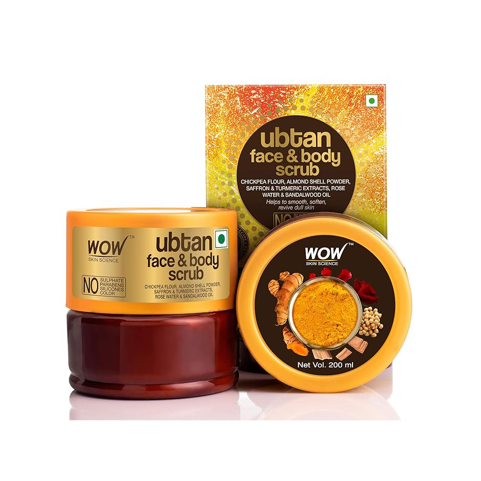 WOW Skin Science Ubtan Face & Body Scrub 200ml