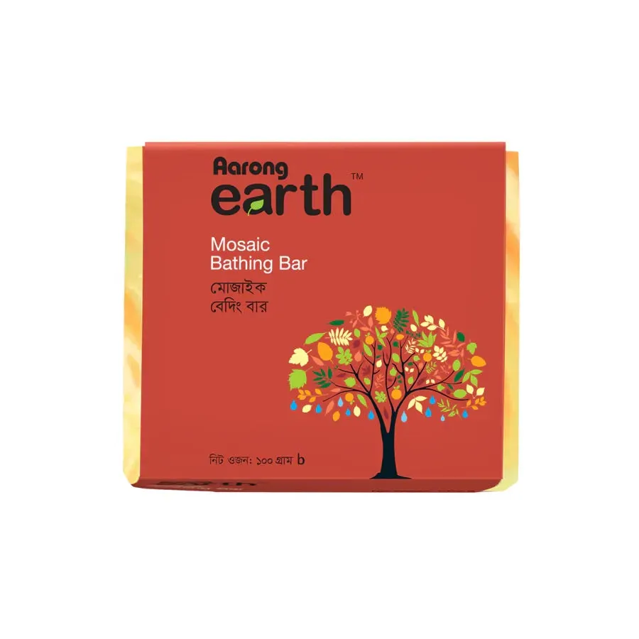 Aarong Earth Mosaic Bathing Bar - Red 100g