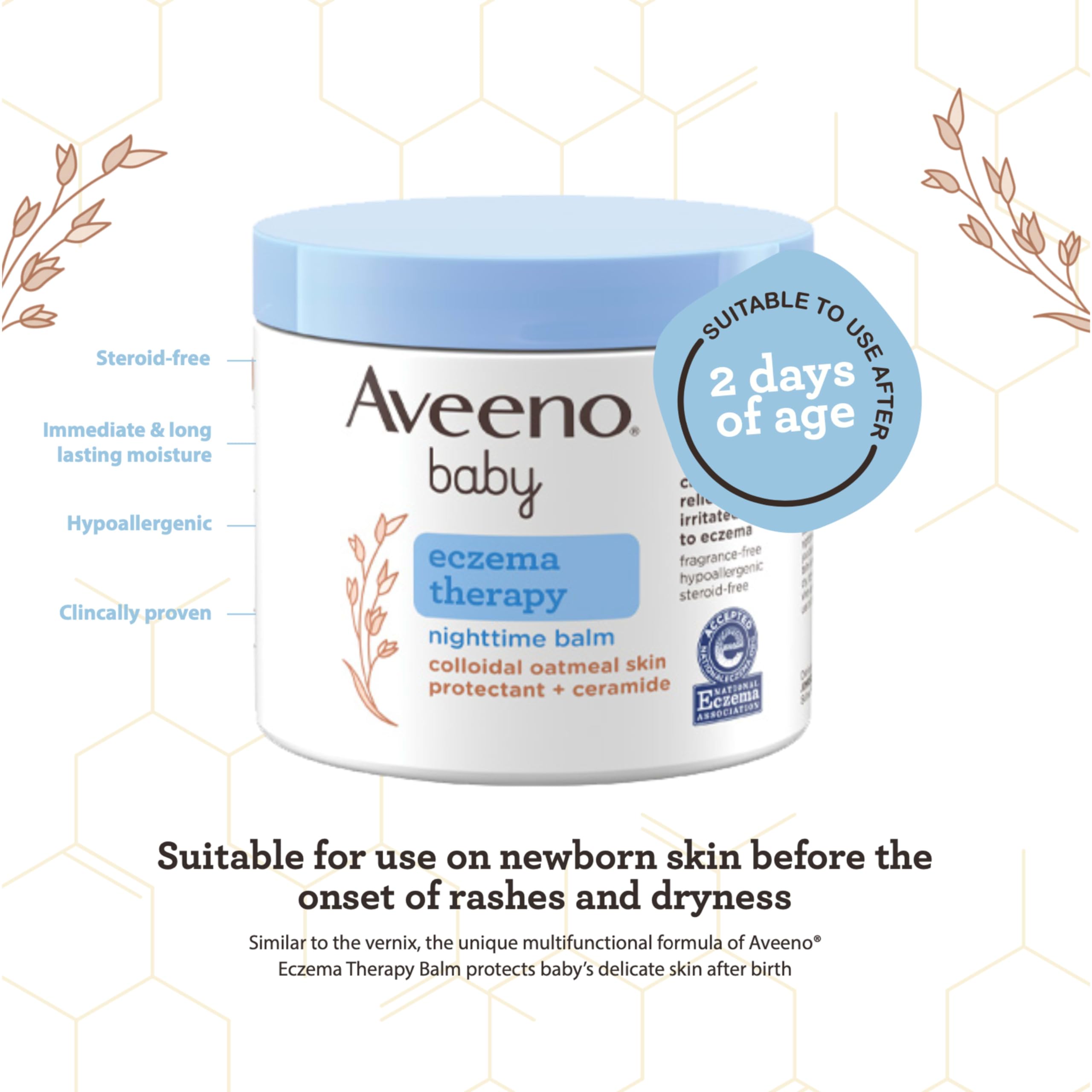 Aveeno Baby Eczema Therapy Nighttime Balm 156gm