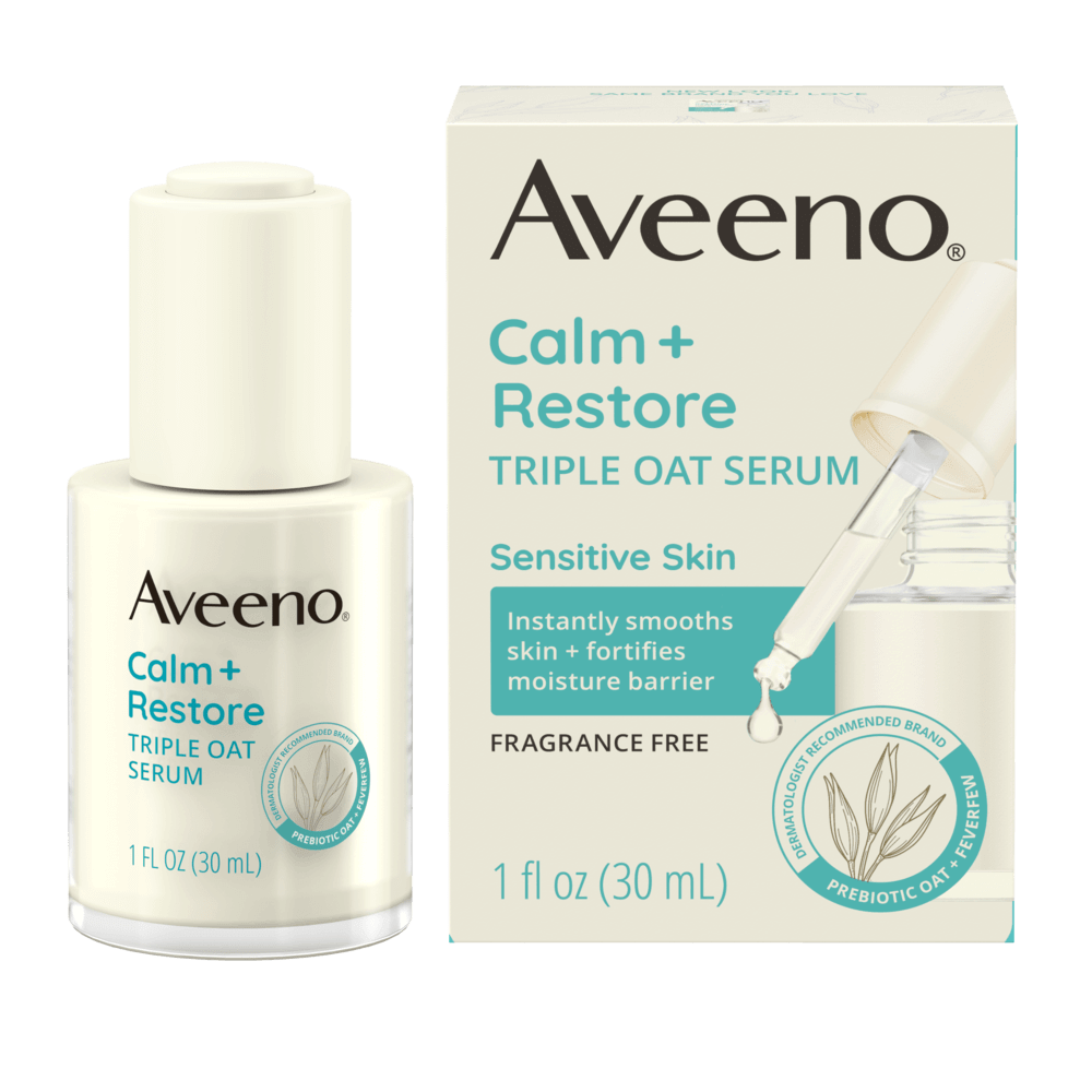 Aveeno Calm + Restore Triple Oat Hydrating Face Serum for Sensitive Skin 30ml