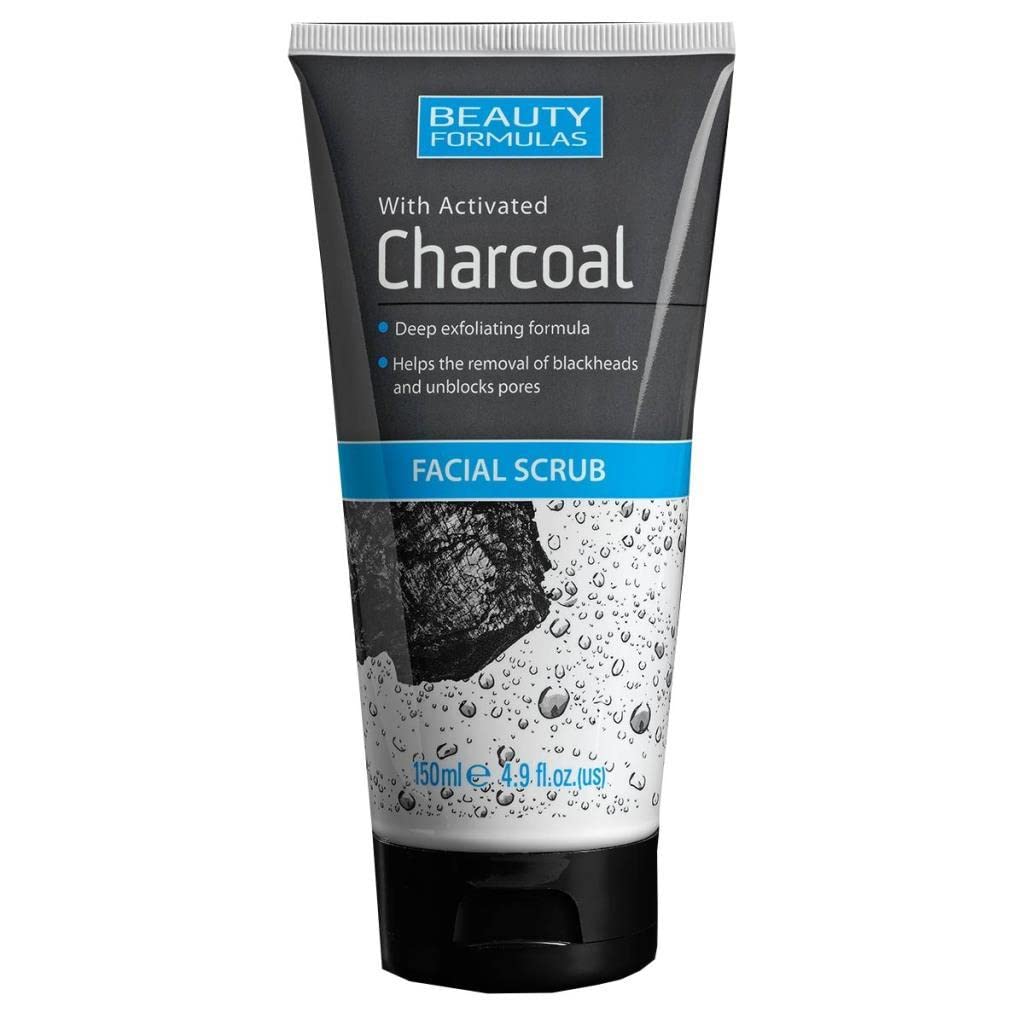 Beauty Formulas Activated Charcoal Facial Scrub 150ml