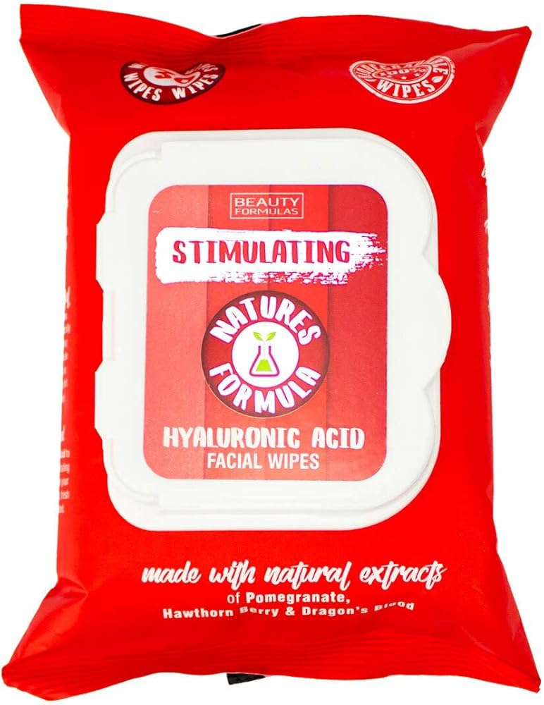 Beauty Formulas Simulating Hyaluronic Acid Facial Wipes 30 Wipes