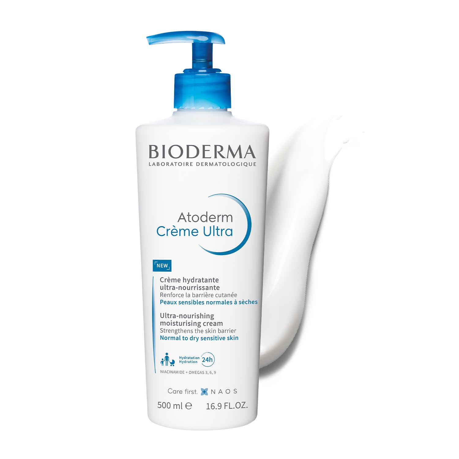Bioderma Atoderm Ultra-Nourishing Moisturising Cream Normal to Dry Sensitive Skin 500ml