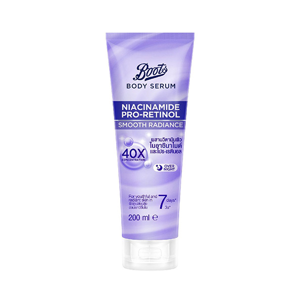 Boots Niacinamide Pro-Retinol Smooth Radiance Body Serum 200 ml