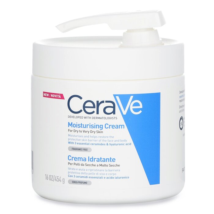 CeraVe Moisturising Cream Pump for Dry To Very Dry Skin 454ml